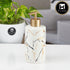 Ceramic Soap Dispenser for handwash for Bathroom, White/Gold, (Set of 1) (10291)