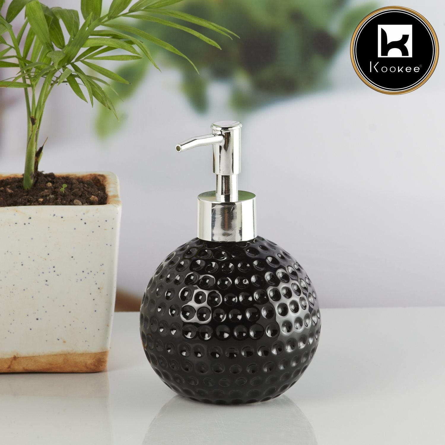 Kookee Ceramic Soap Dispensers, Black, ART10303