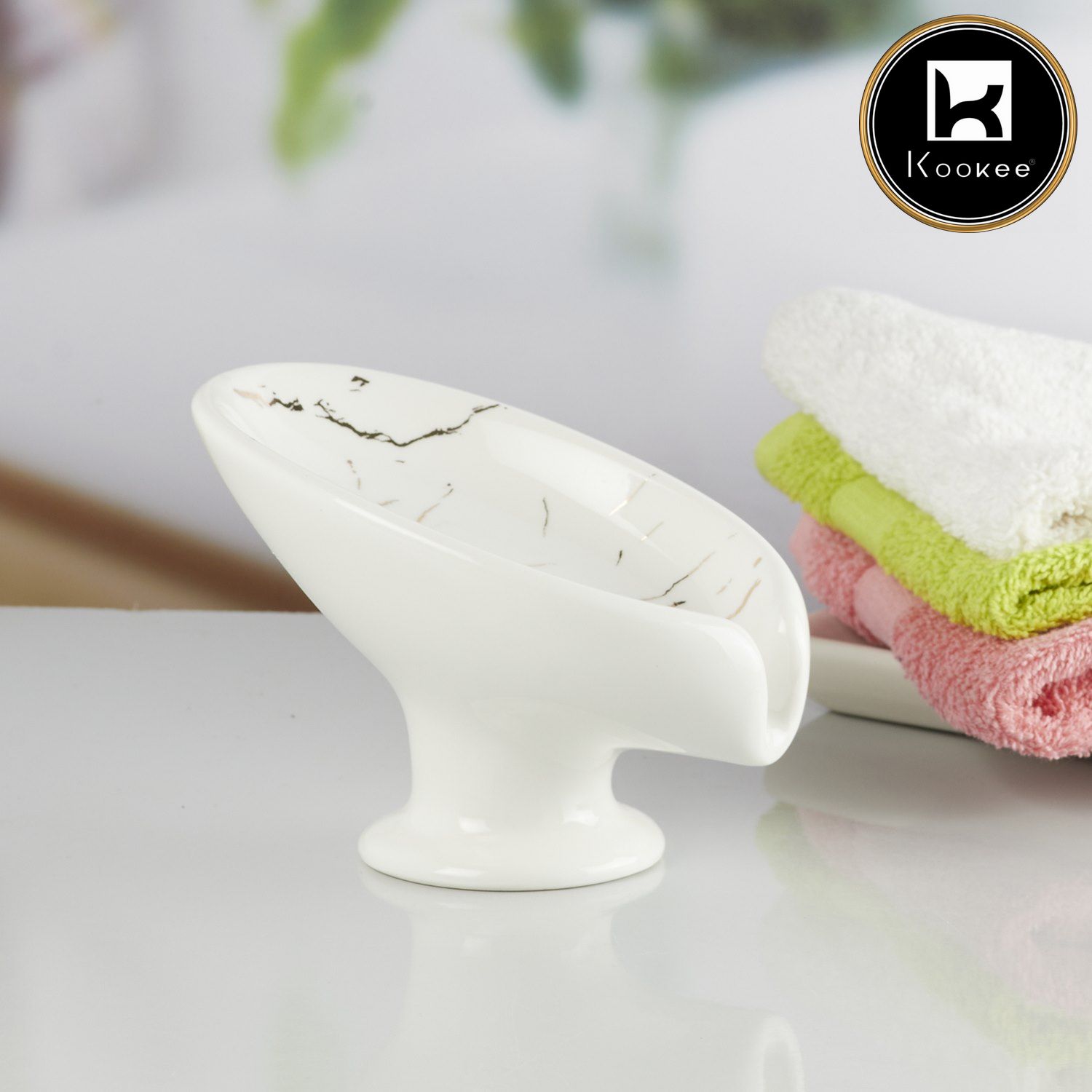 Kookee Soap Holders, White, ART10313