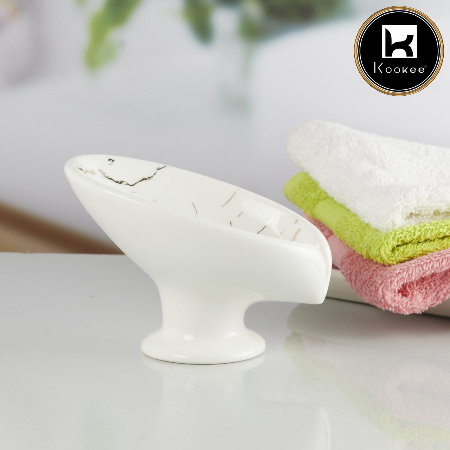 Kookee Soap Holders, White, ART10313