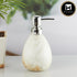 Kookee Ceramic Soap Dispenser with Stylish Refillable Pump Bottle for Bathroom Handwash & Kitchen Wash Basin, Perfect for Hand Soap, Lotion, and more, Stone,