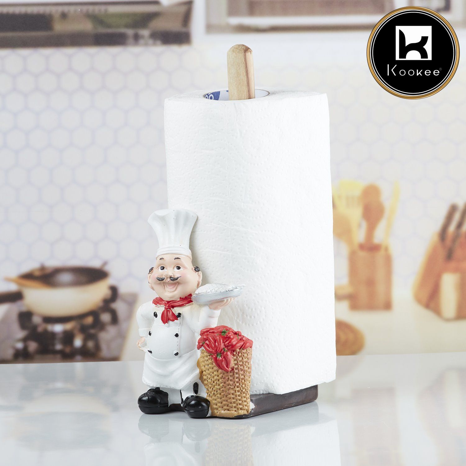 Polyresin Chef Tissue Roll holder, Tissue paper dispenser (V-TISS-001-2)