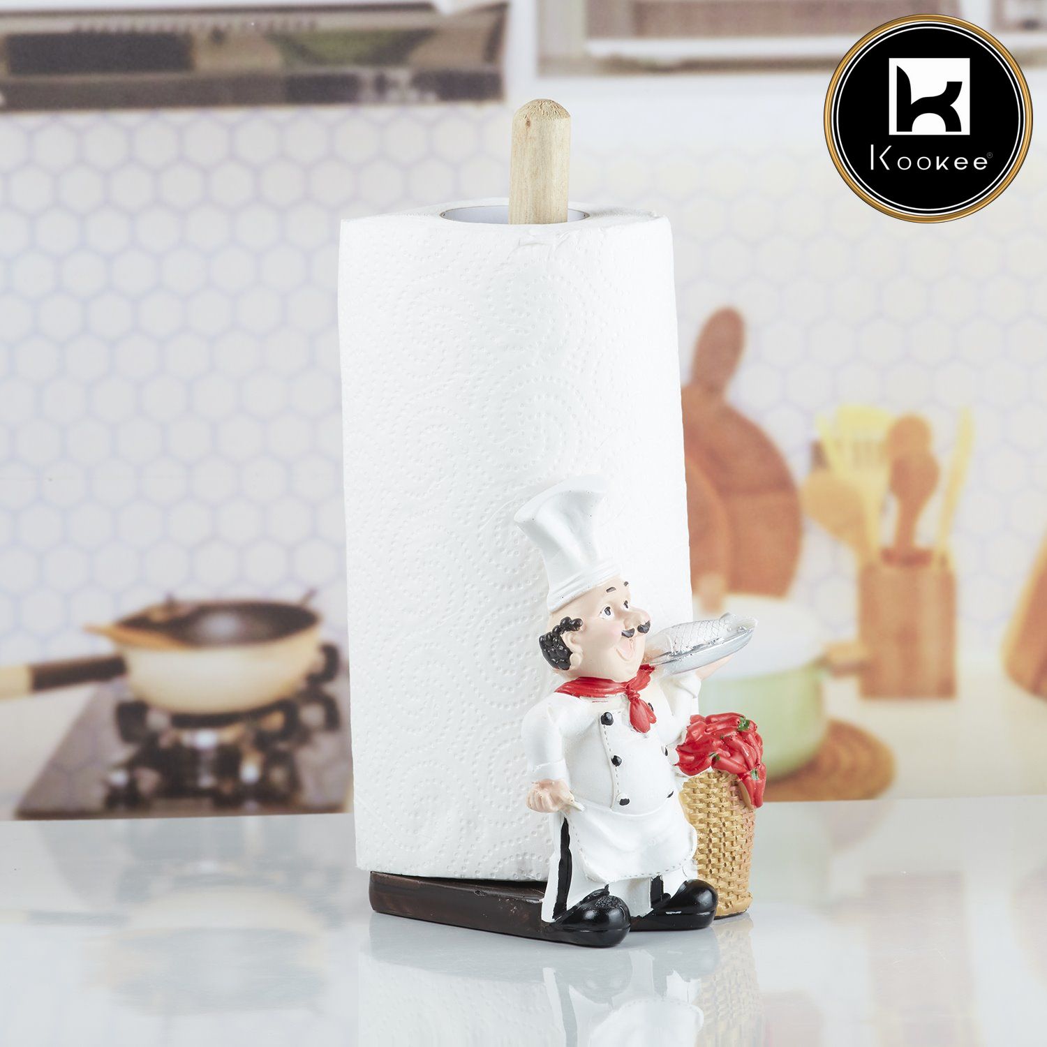 Polyresin Chef Tissue Roll holder, Tissue paper dispenser (V-TISS-001-2)