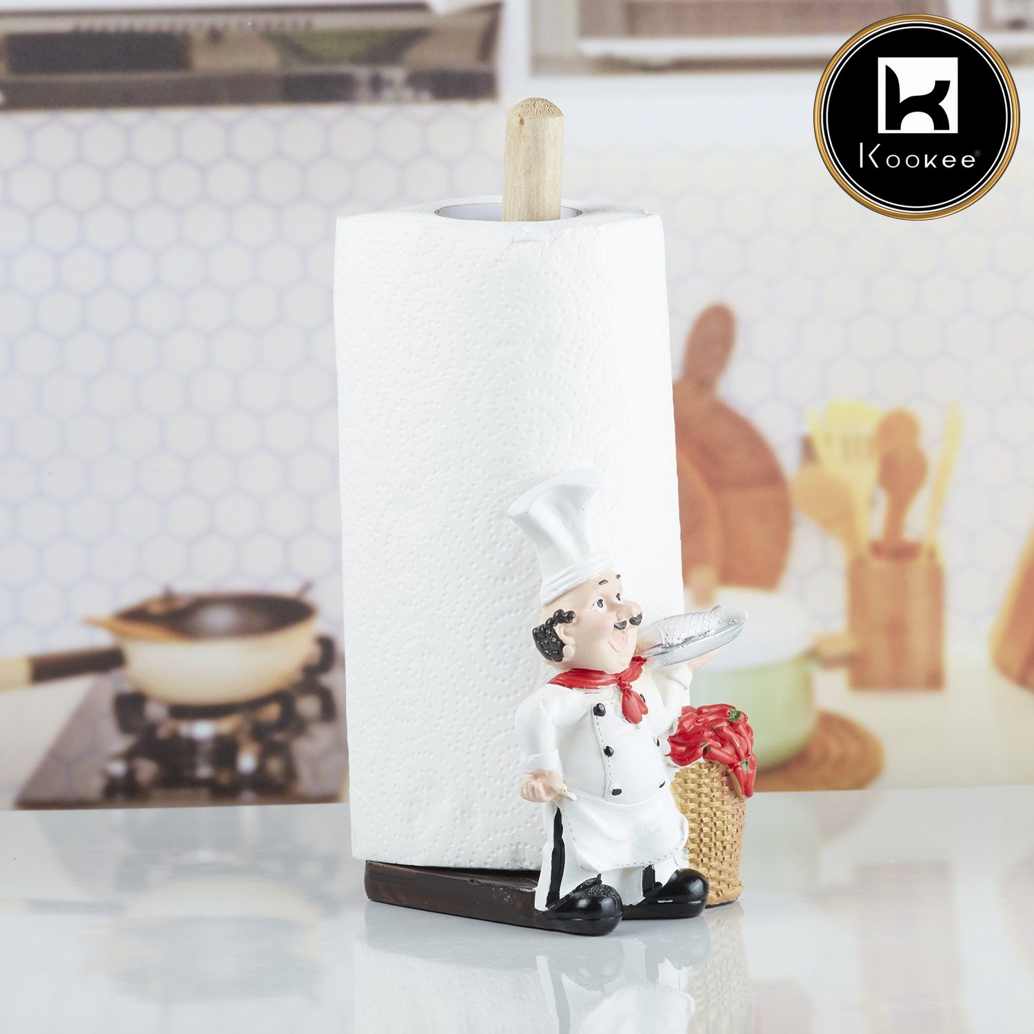 Polyresin Chef Tissue Roll holder, Tissue paper dispenser (10354)