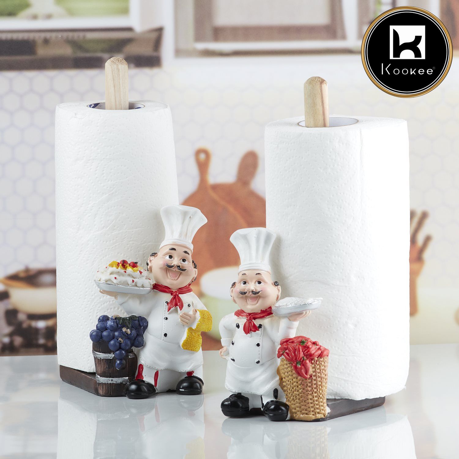 Polyresin Chef Tissue Roll holder, Tissue paper dispenser (V-TISS-001-2)