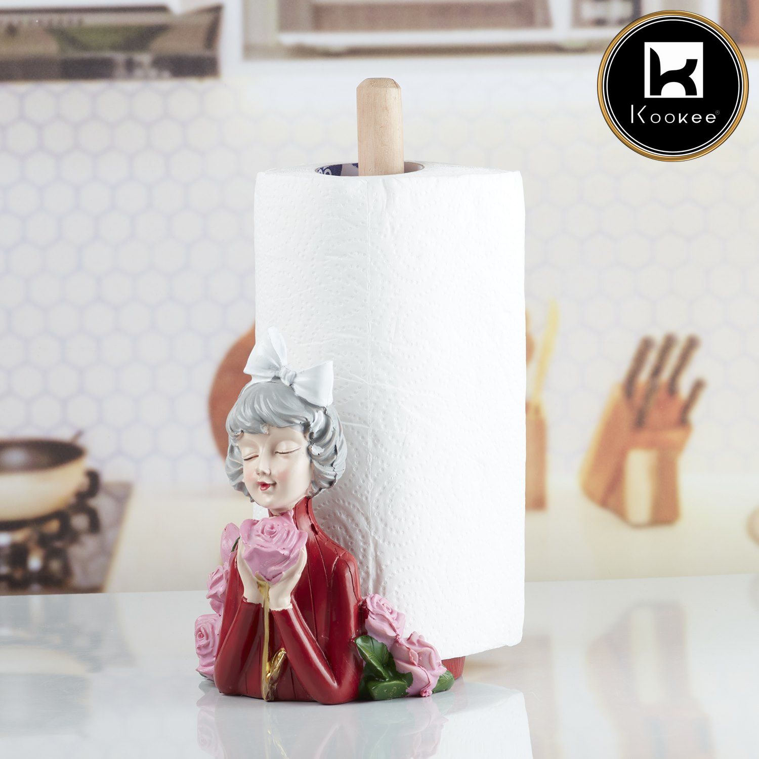 Polyresin Modern Girl Tissue Roll holder, Tissue paper dispenser (10359)