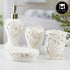 Ceramic Bathroom Accessories Set of 4 with Soap Dispenser (10372)