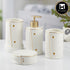 Ceramic Bathroom Set of 4 with Soap Dispenser (10373)