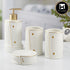 Ceramic Bathroom Set of 4 with Soap Dispenser (10373)