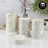 Ceramic Bathroom Set of 4 with Soap Dispenser (10377)