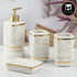 Ceramic Bathroom Accessories Set of 4 with Soap Dispenser (10379)