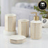 Ceramic Bathroom Set of 4 with Soap Dispenser (10388)