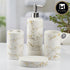 Ceramic Bathroom Set of 4 with Soap Dispenser (10389)