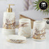 Ceramic Bathroom Set of 4 with Soap Dispenser (10427)