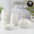 Ceramic Bathroom Set of 4 with Soap Dispenser (10432)