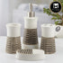 Ceramic Bathroom Set of 4 with Soap Dispenser (10436)