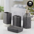 Ceramic Bathroom Accessories Set of 4 with Soap Dispenser (10446)