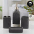 Ceramic Bathroom Accessories Set of 4 with Soap Dispenser (10446)