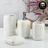 Ceramic Bathroom Accessories Set of 4 with Soap Dispenser (10450)