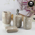 Ceramic Bathroom Accessories Set of 4 with Soap Dispenser (10452)