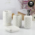 Ceramic Bathroom Accessories Set of 4 with Soap Dispenser (10453)