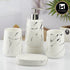 Ceramic Bathroom Set of 4 with Soap Dispenser (10457)