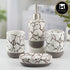 Ceramic Bathroom Set of 4 with Soap Dispenser (10465)