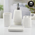 Ceramic Bathroom Set of 4 with Soap Dispenser (10466)