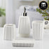 Ceramic Bathroom Set of 4 with Soap Dispenser (10468)