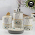 Ceramic Bathroom Set of 4 with Soap Dispenser (10472)