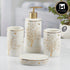 Ceramic Bathroom Set of 4 with Soap Dispenser (10474)