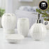 Ceramic Bathroom Set of 4 with Soap Dispenser (10478)