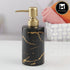 Ceramic Soap Dispenser for handwash for Bathroom, Black/Gold, (Set of 1) (10591)