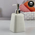 Ceramic Soap Dispenser for handwash for Bathroom, White, (Set of 1) (10594)