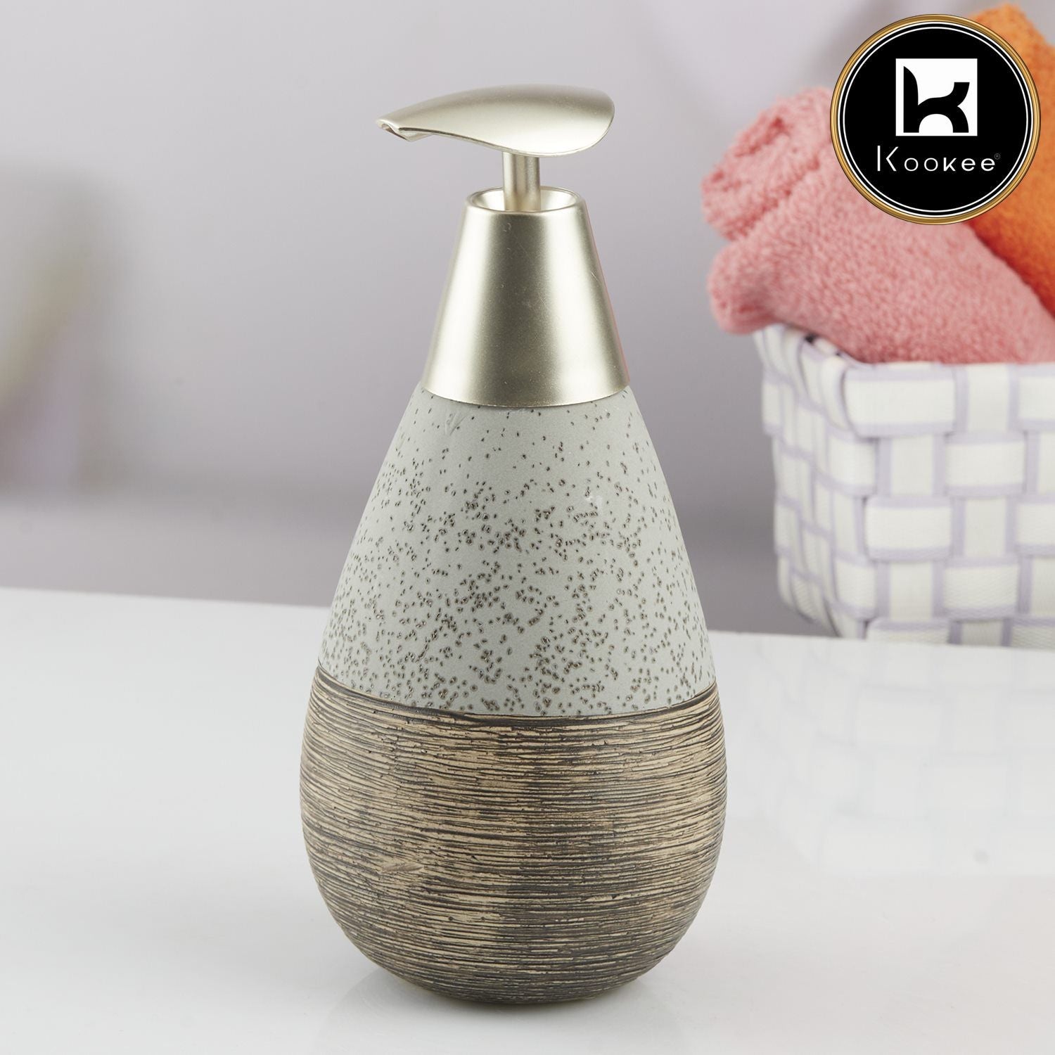 Ceramic Soap Dispenser for handwash for Bathroom, Blue, (Set of 1) (10604)