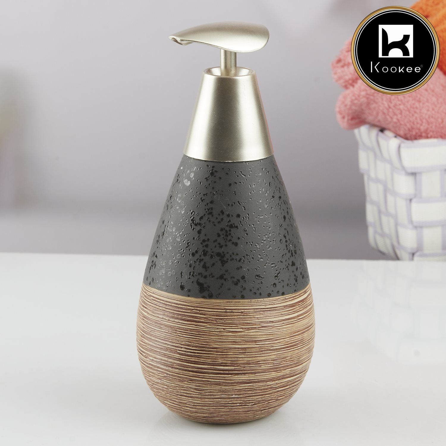 Kookee Ceramic Soap Dispensers, Black, ART10605