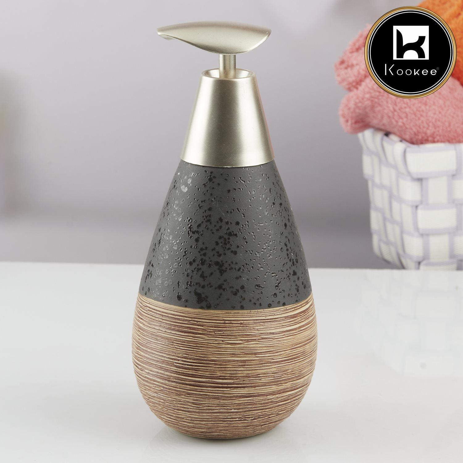 Kookee Ceramic Soap Dispensers, Black, ART10605
