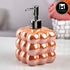 Ceramic Soap Dispenser for handwash for Bathroom, Orange, (Set of 1) (10611)