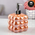 Kookee Ceramic Soap Dispenser with Stylish Refillable Pump Bottle for Bathroom Handwash & Kitchen Wash Basin, Perfect for Hand Soap, Lotion, and more, Orange,