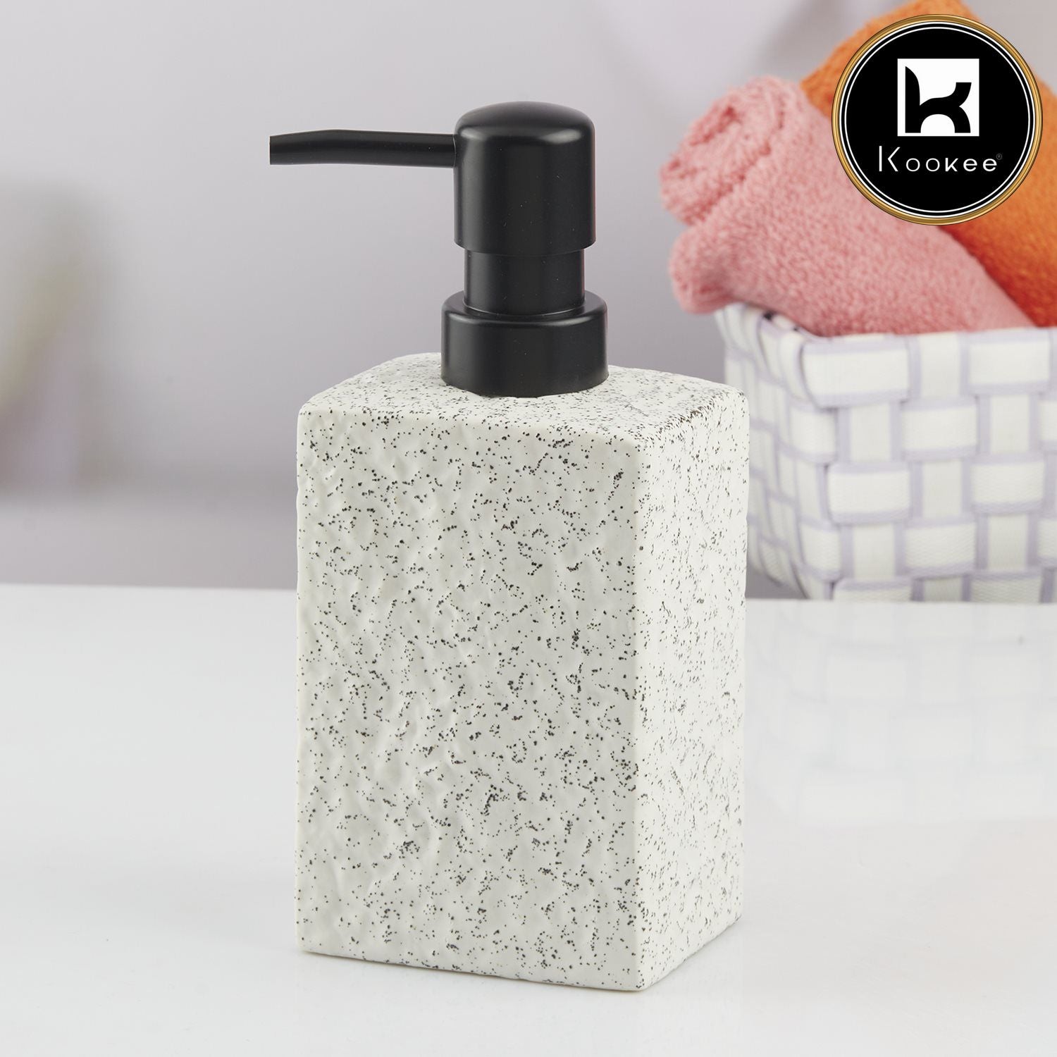 Kookee Ceramic Soap Dispensers, White, ART10621