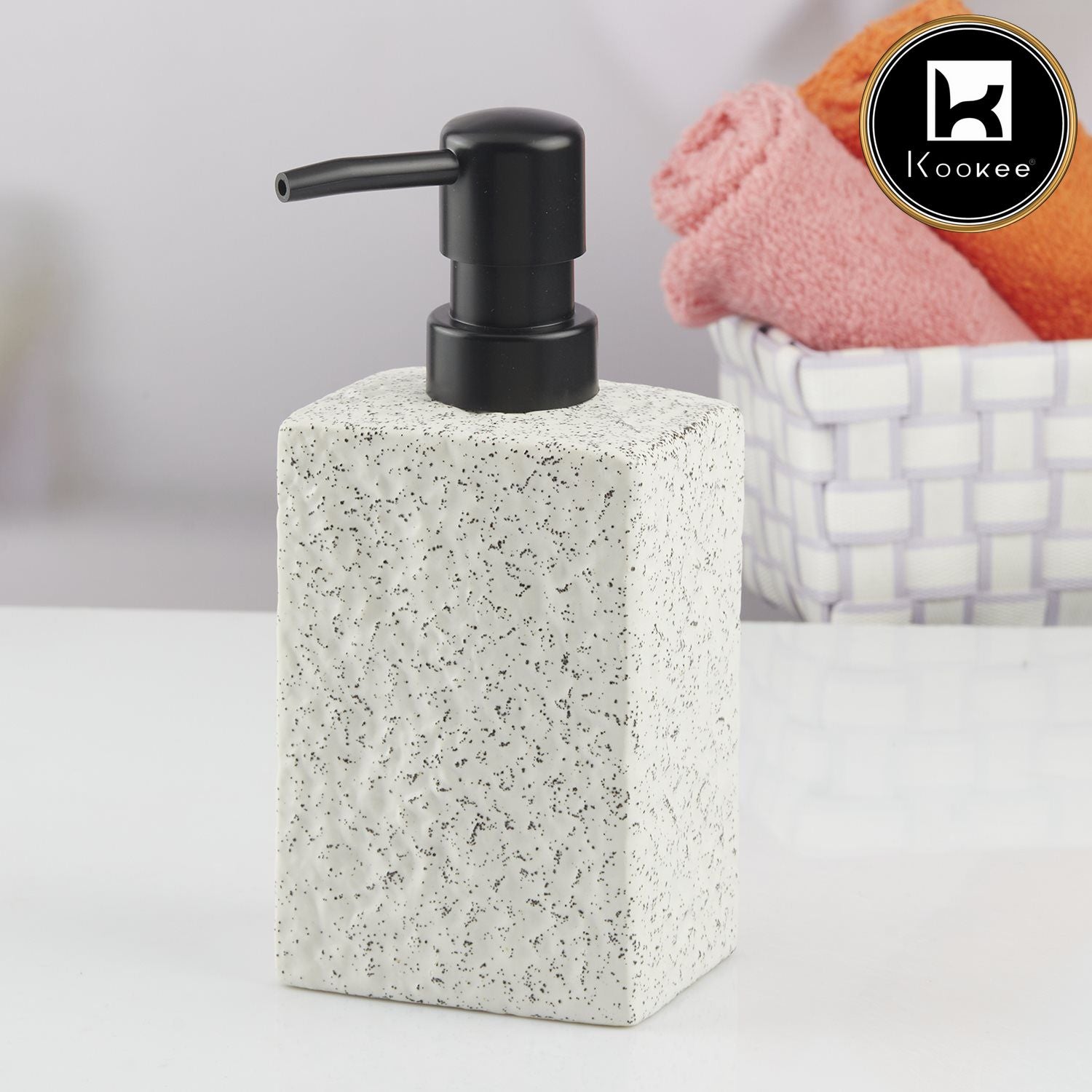 Kookee Ceramic Soap Dispensers, White, ART10621