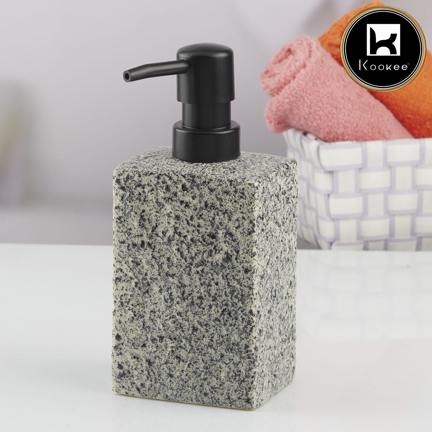 Kookee Ceramic Soap Dispensers, Grey, ART10622