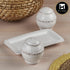 Ceramic Salt and Pepper Shakers Set with tray for Dining Table (10657)