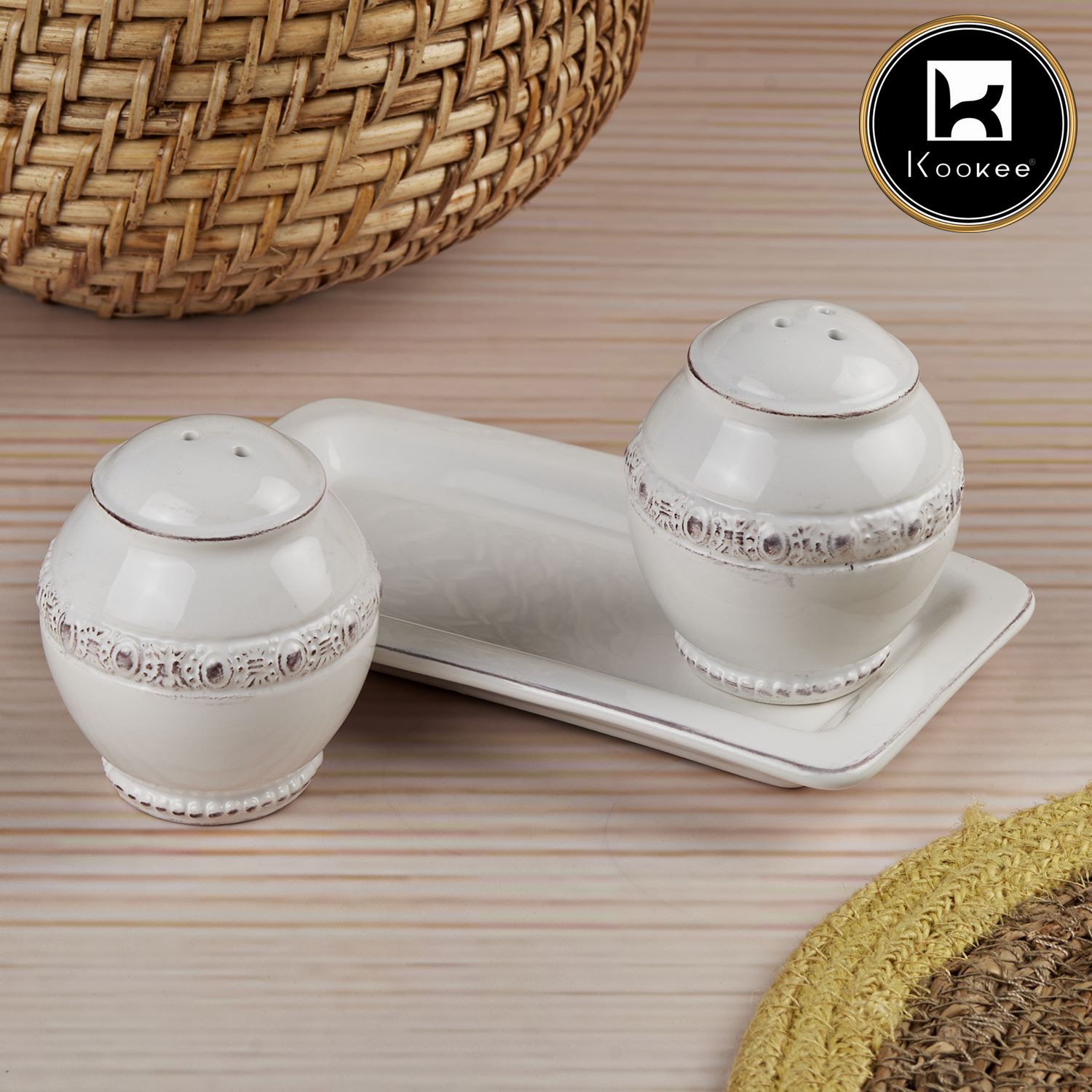 Kookee Salt and Pepper Sets, White, ART10657