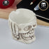 Kookee Groovy Ceramic Ashtray - Unique and Colorful Smoking Accessory with Retro Vibes - Funky Decor for Smokers and Collectors, White Skull