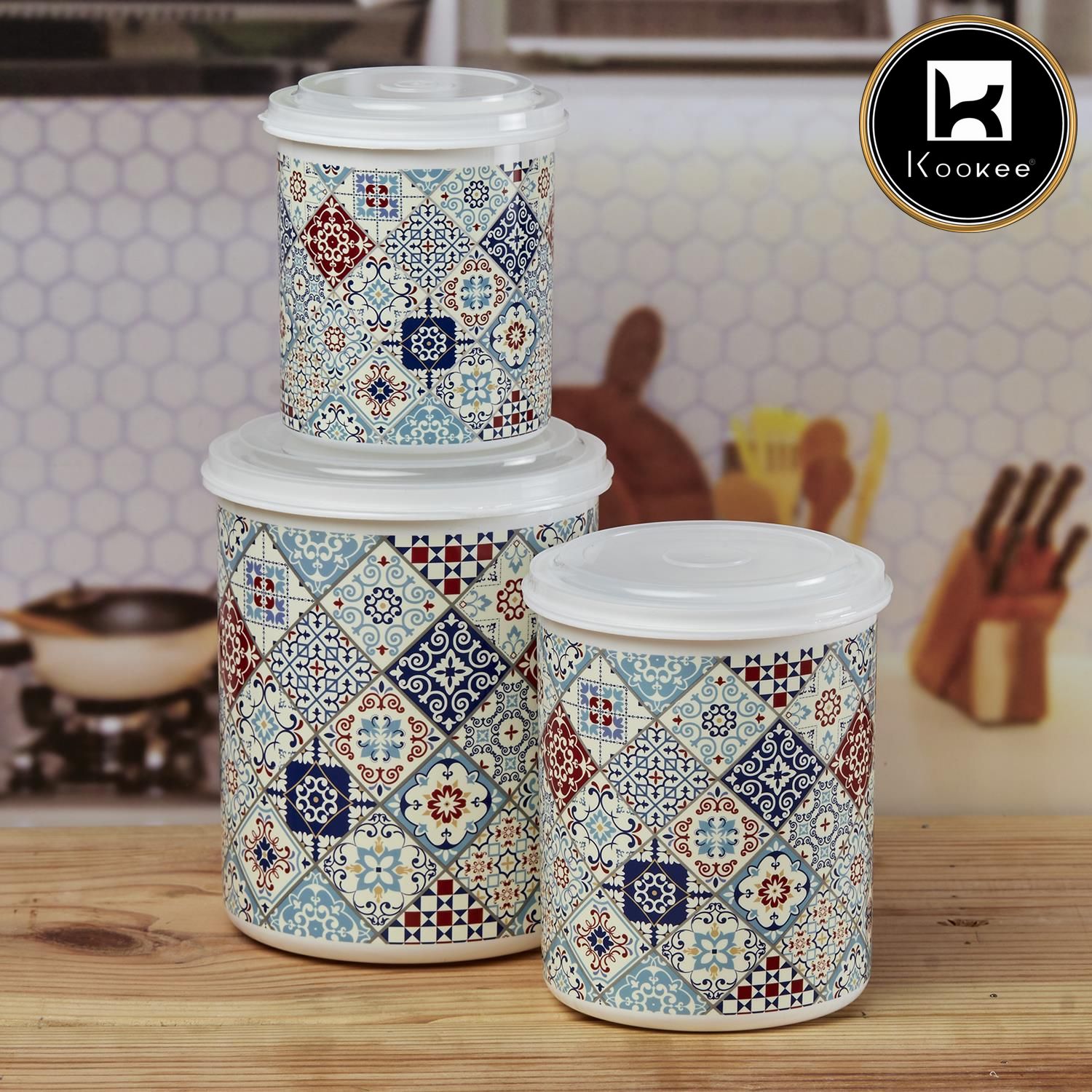 Kookee Plastic Containers, Multi, ART10686