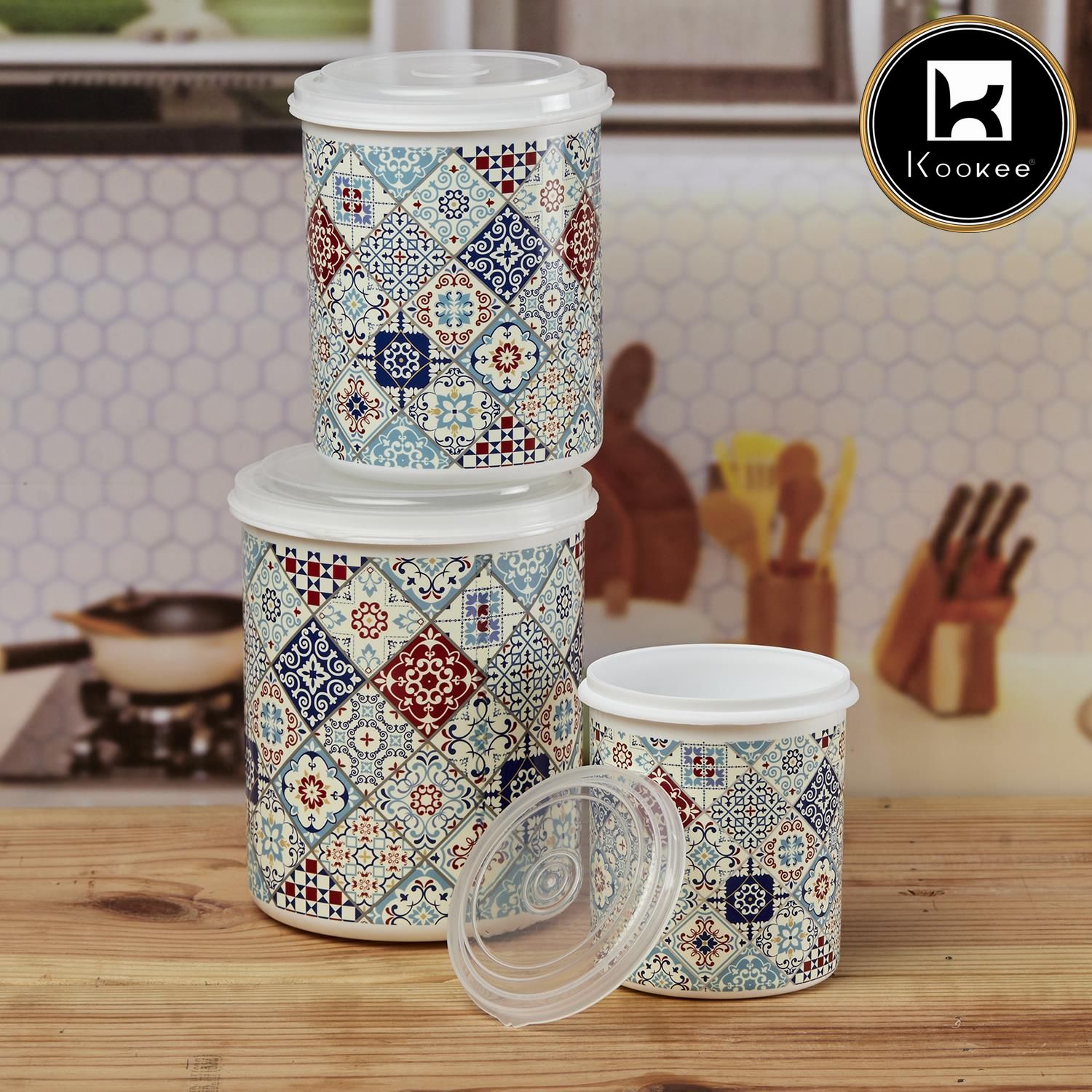 Kookee Plastic Containers, Multi, ART10686