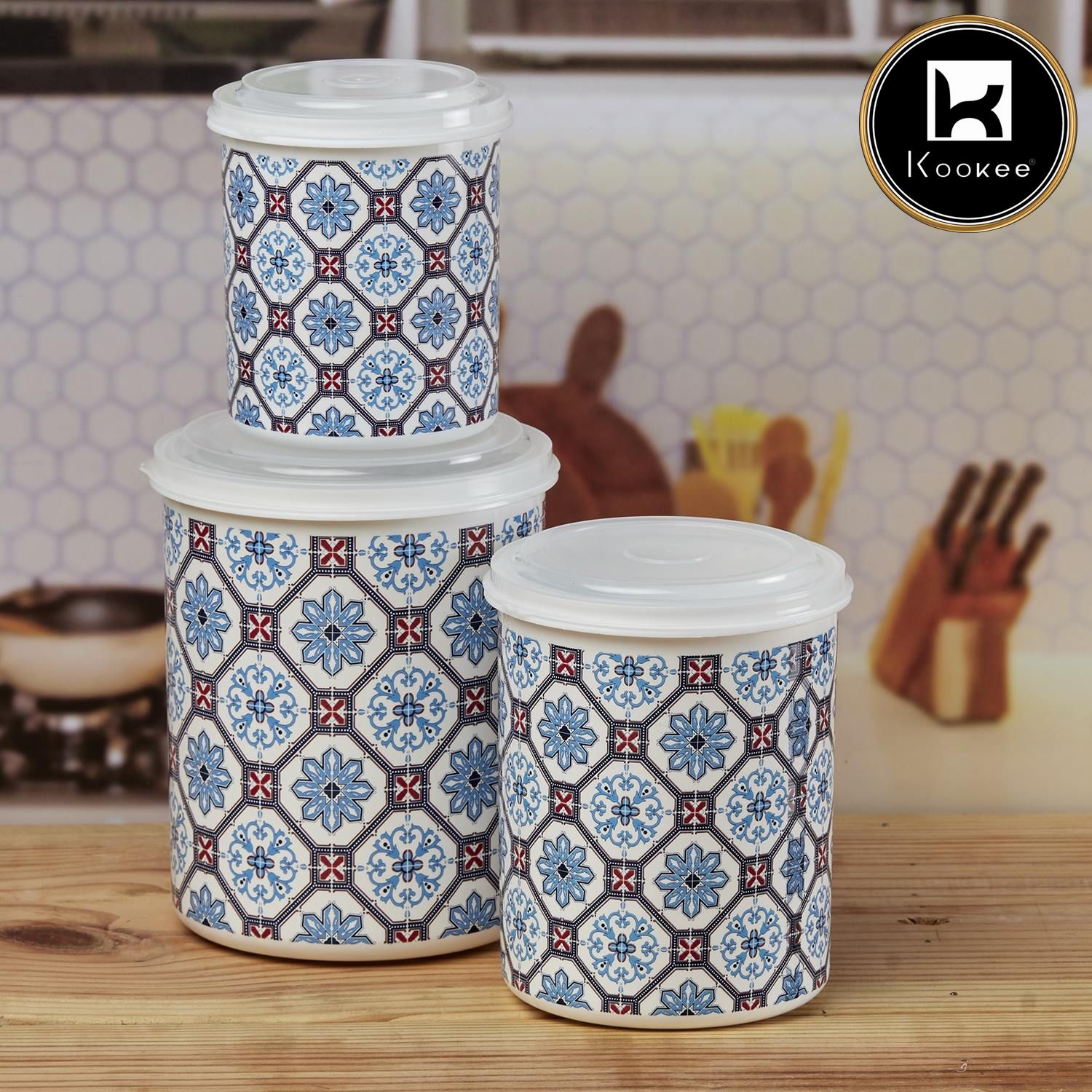 Kookee Plastic Containers, Multi, ART10687