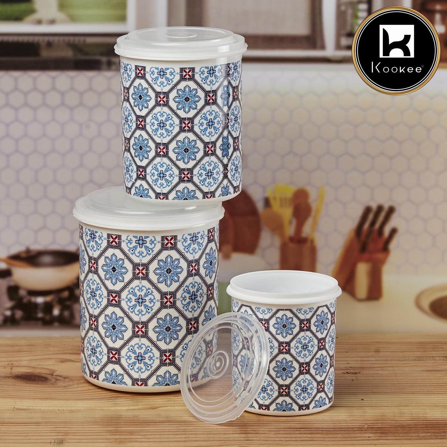 Kookee Plastic Containers, Multi, ART10687
