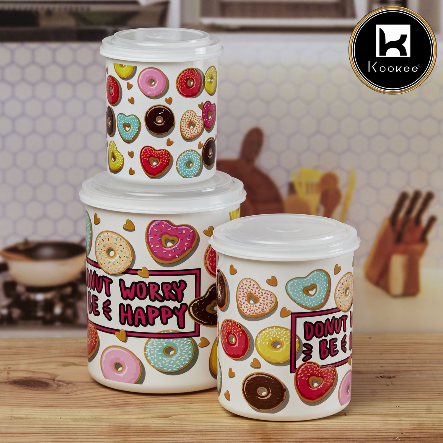 Kookee Plastic Containers, Multi, ART10688